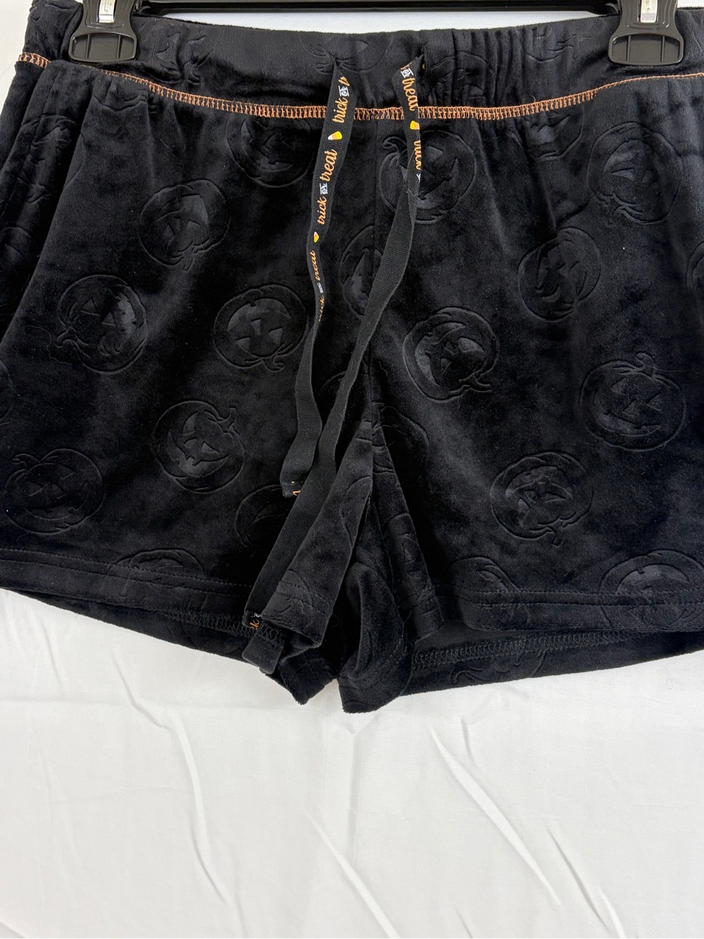 2 pc. Pillow Talk womans Halloween Black Cat Pajama Pants Orange M Sleep Shorts - Picture 8 of 10